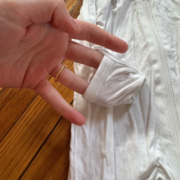 White Kyte Baby Zippered Footie - Picture 4 of 4